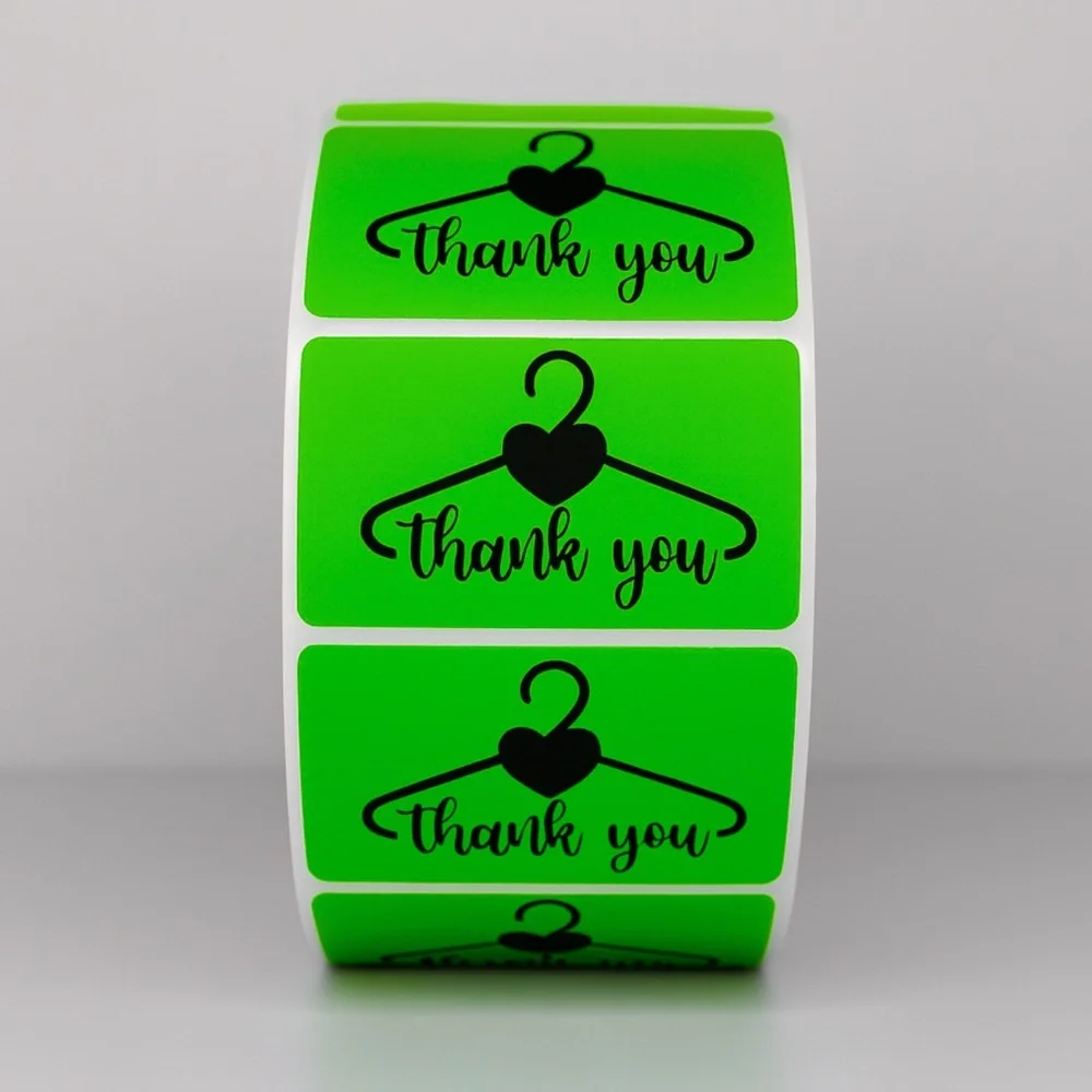Thank You Stickers Hanger Heart | Red Labels for Small Business Packaging - Picture 4 of 11
